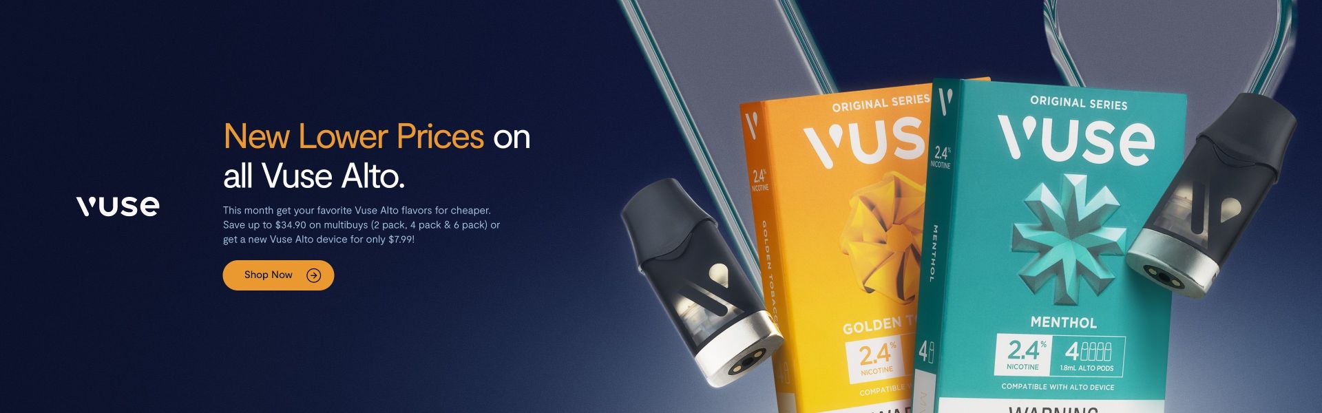 New Lower Pricing across Vuse Alto